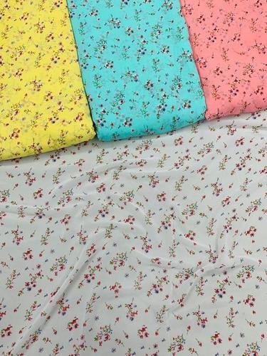 Digital Printed Fabric - Georgette, Big Width, Soft & Lightweight | Available in Various Colors, Custom Lengths for Garment Industries