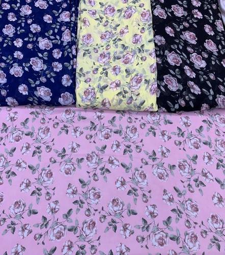 Digital Printed Fabric - Georgette Big Width, Exceptionally Soft, Light in Weight, Washable, Available in Different Colours | Ideal for Garment Industries