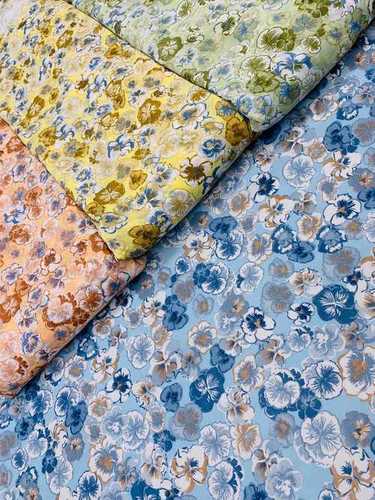 Digital Printed Georgette Fabric - Big Width, Multi-Colored Options | Exceptionally Soft, Lightweight, Washable