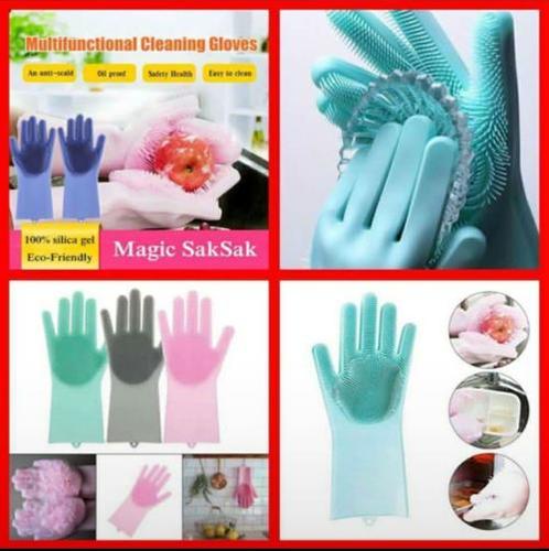 Silicone Cleaning Kitchen Rubber Hand Gloves By A One Collection