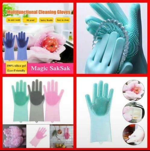 Silicone Cleaning Kitchen Rubber Hand Gloves