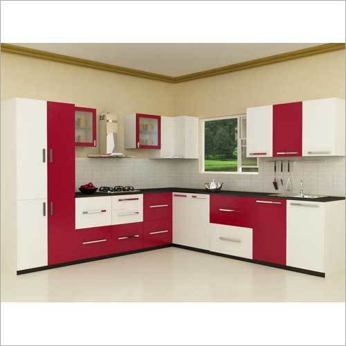 L-Shaped Modular Kitchen Interior Designing Service By SHARON FURNITURE WORLD