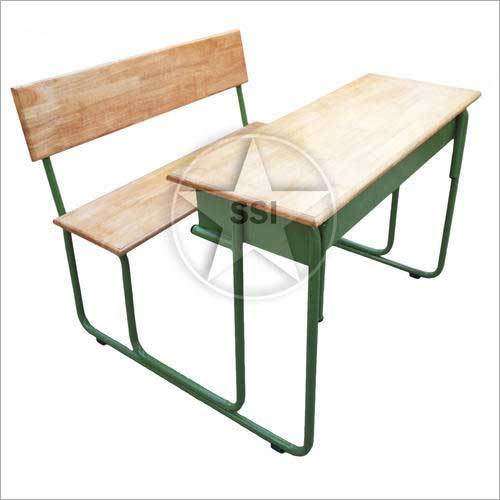 Sharon Two Seater Bench and Desk - Indoor School Furniture, No Assembly Required, Built-in Storage Space