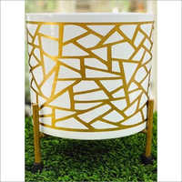 Metal Cylinder Shape Pot - Metal Construction, Multi-color Design | Ideal For Plantation, Versatile Use As Decorative Planter