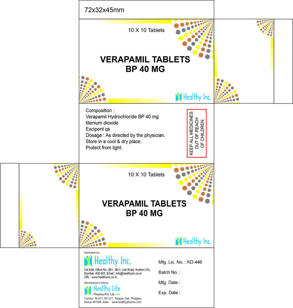 Verapamil Tablets Generic Drugs