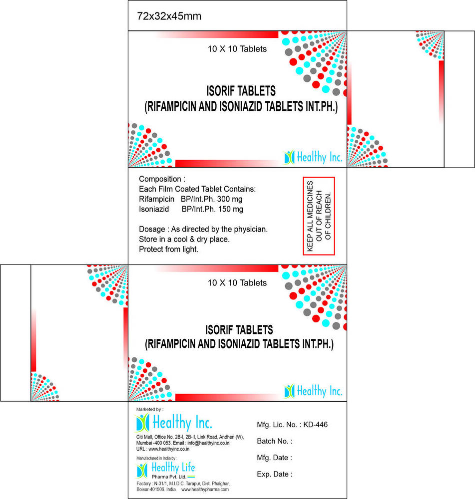 Rifampicin With Isoniazide Tablets Generic Drugs