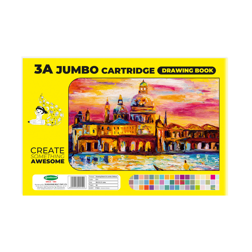 Drawing Book - 3A Jumbo Yellow 36 Pages