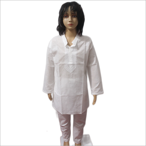 Lucknowi PC Fabric Kurta With Cotton Pajama