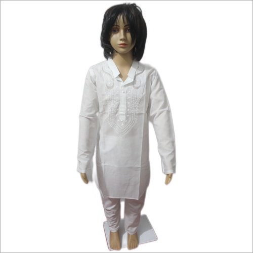 Lucknowi PC fabric Net Kurta with Cotton Pajama