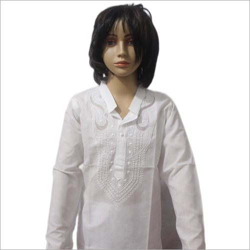 Lucknowi PC fabric Net Kurta with Cotton Pajama