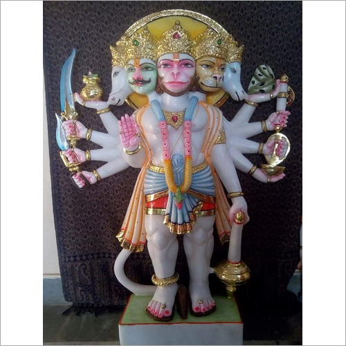 Gold Lord Panch Mukhi Hanuman Statue