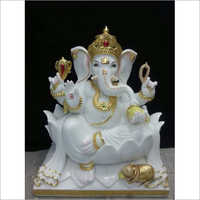 White Marble God Ganesh Statue