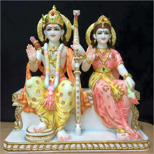 Washable Marble Ram Sita Murti