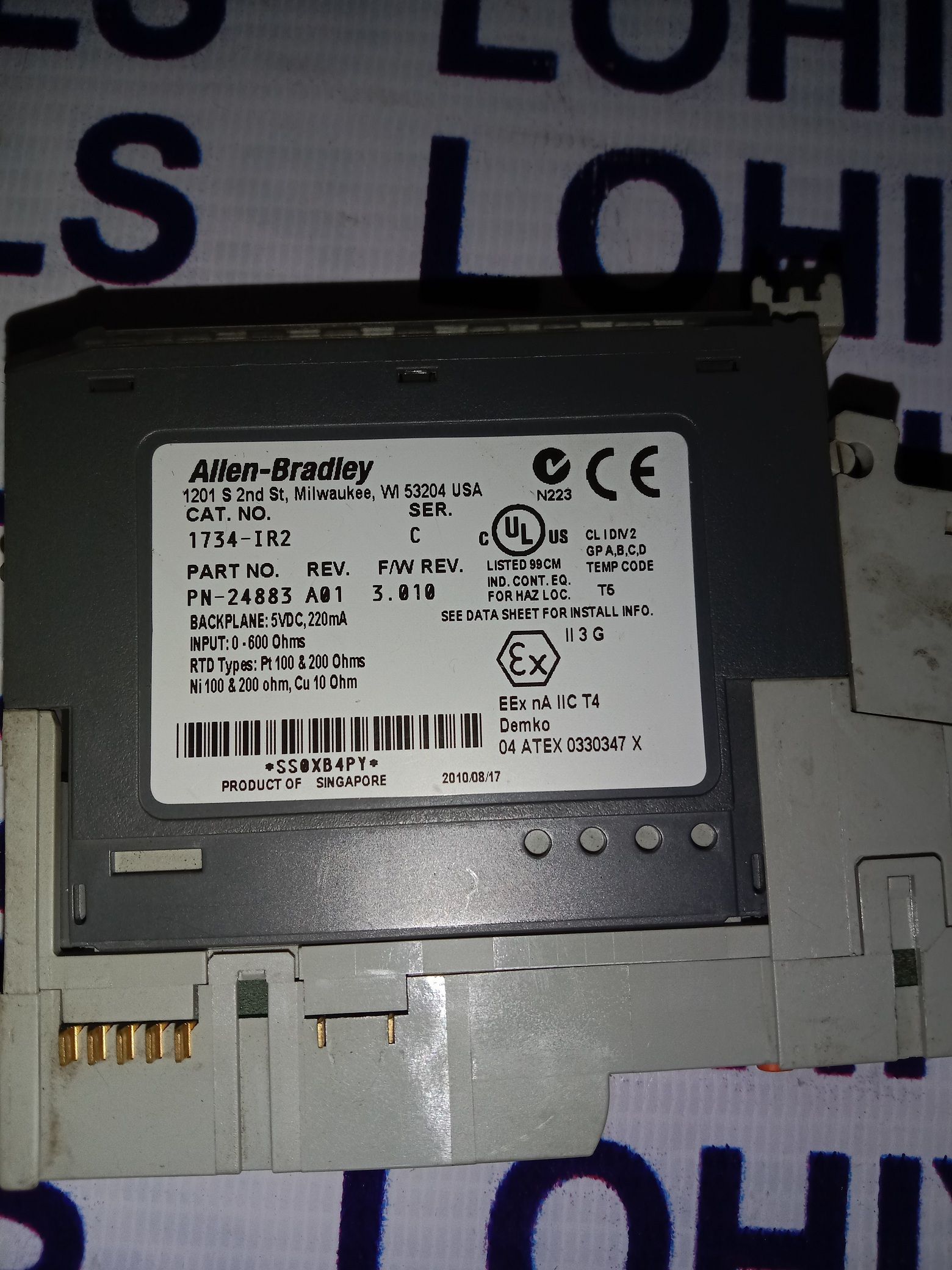 ALLEN BRADEY INPUT MODULE 1734-IR2