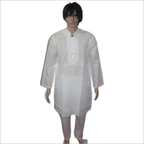 Lucknowi Men Polyester Cotton Kurta Pajama