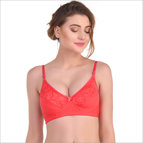 Cotton Non Pade Lace Bra