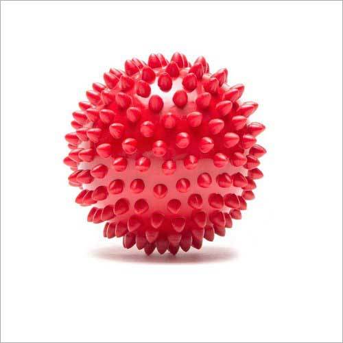 Red Spike Hard Ball Chew Dog Toy