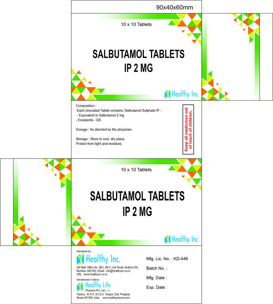 Salbutamol Tablets Generic Drugs