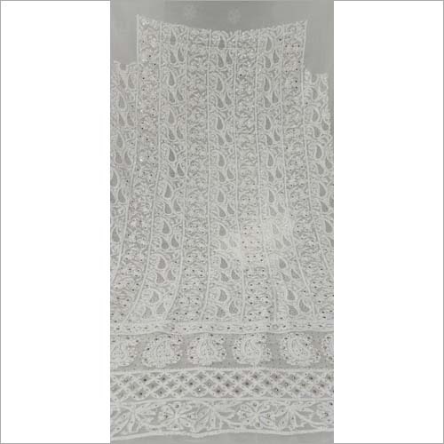 Many Lucknowi Chikankari Unstitched Suits Viscose With Dupatta