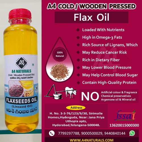 Organic Cold Pressed Flax Seed Oil