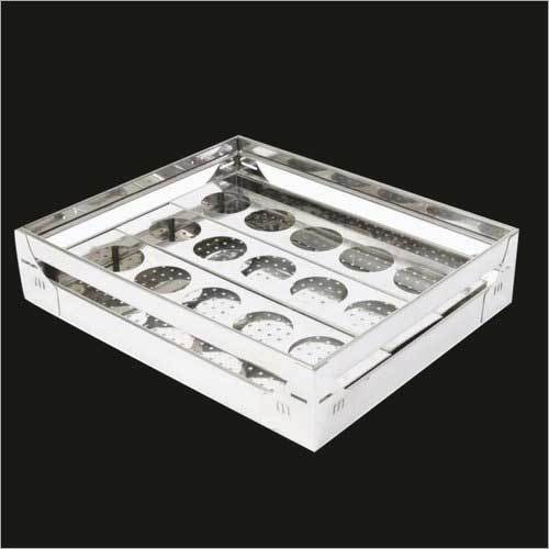 Ss Perforated Sheet Glass Basket Height: 4 Inch (In)