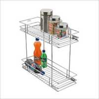 2 Shelf Pull Out Wire Basket