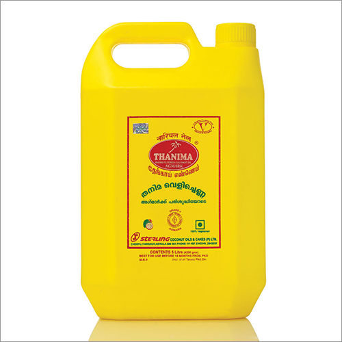 5 Ltr Coconut Oil in HDPE Yellow Can