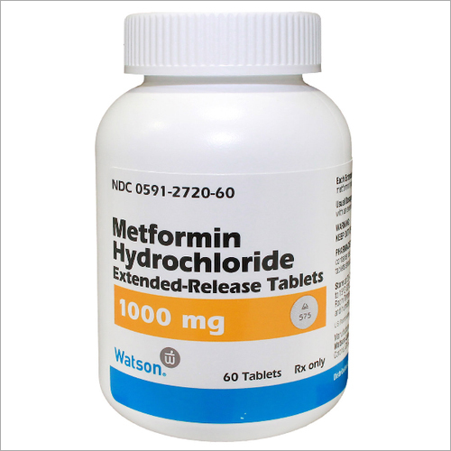 1000 mg Metformin Hydrochloride Extended Release Tablets