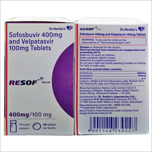400 mg Sofosbuvir and Velpatasvir 100 mg Tablets By ATLAS ENTERPRISES