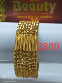 Diamond Cut Brass Bangles