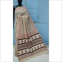 Ladies Cotton Hand Block Printed Saree