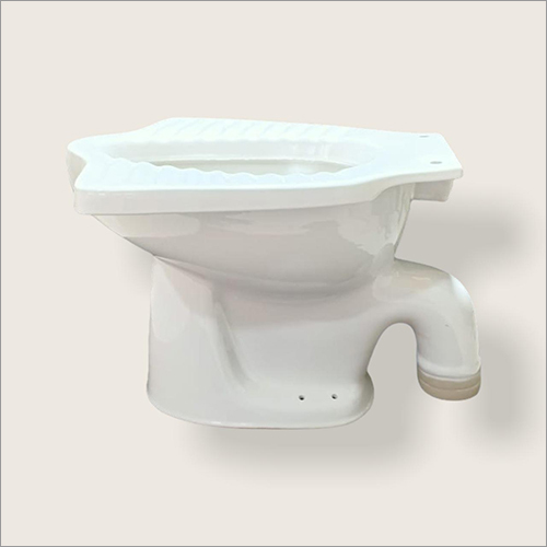 White Anglo Indian Floor Mounted Commode