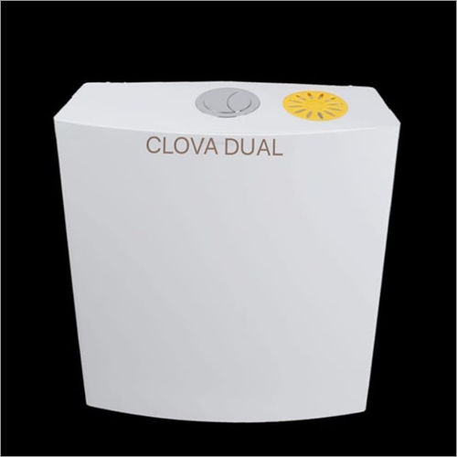 White Clova Dual Flush Tank