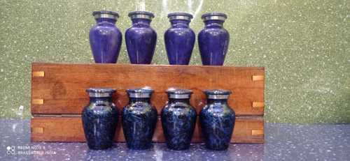 BLUE DUAL TYPES CREMATION URN FUNERAL SUPPLIES