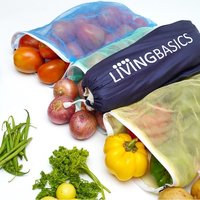 Premium Double Layer Mesh Net Vegetable Bags - Large Size With Durable Zipper, 12 Reusable Air Circulating Pouches + 1 Free Cover For Multi-purpose Storage