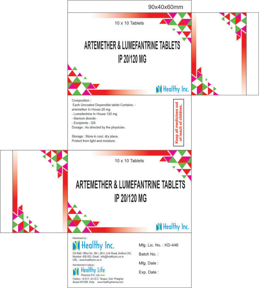 Artemether With Lumefantrine Tablets Generic Drugs