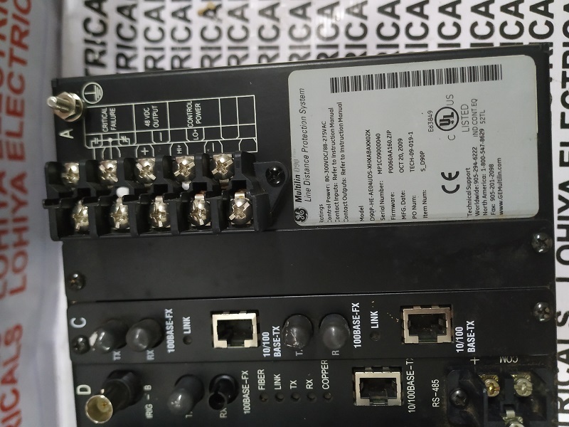 GE MULTILIN D90 PLUS LINE DISTANCE PROTECTION SYSTEM D90P-HE-AE04UDS-XHXABAXX02X