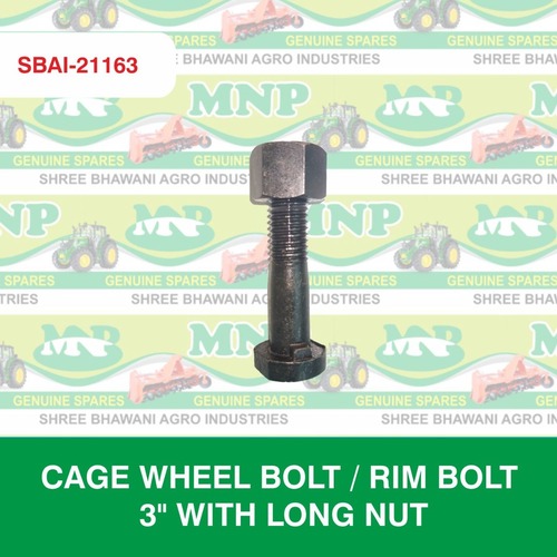 Cage Wheel Bolt/ Rim Bolt 3" With Long Nut By SHREE BHAWANI AGRO INDUSTRIES