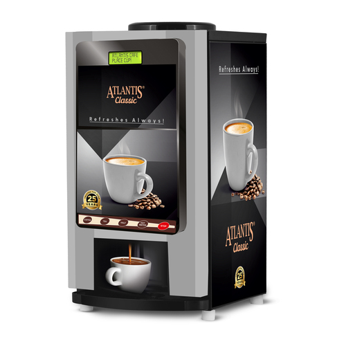 Atlantis Cafe Mini 2 Lane Tea and Coffee Vending Machine 2 Ltrs Tank