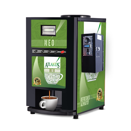 Atlantis Neo 4 Lane Tea And Coffee Vending Machine Coin Operated - Dedicated Hot Water Power: 2000 Watt (W)