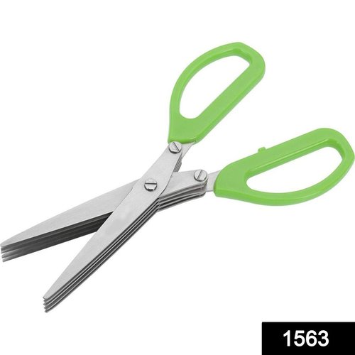 Multifunction 1563 Stainless Steel Herbs Scissor with 5 Blades