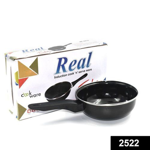 Black Non-stick Gas Compatible Fry Pan Without Lid