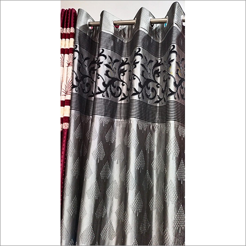 Flock Patch Printed Curtain