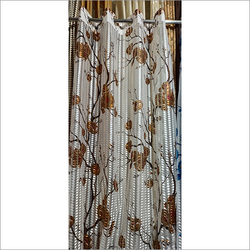 Multicolor Lotus Printed Door Curtain