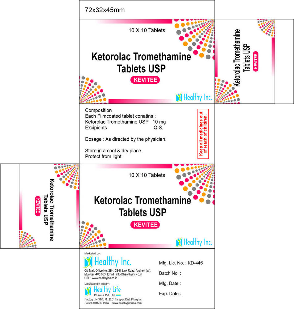 Ketorolac Tablets Generic Drugs