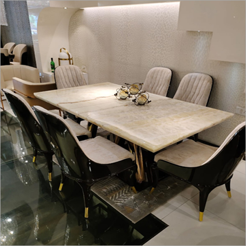 Modern Luxury Marble Top Six Seater Dining Table