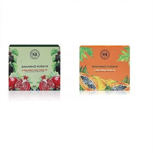 Shahnaz Husain 5 Step (Papaya + Mix Fruit) Facial Kit (Pack Of 2) (2 x 50)