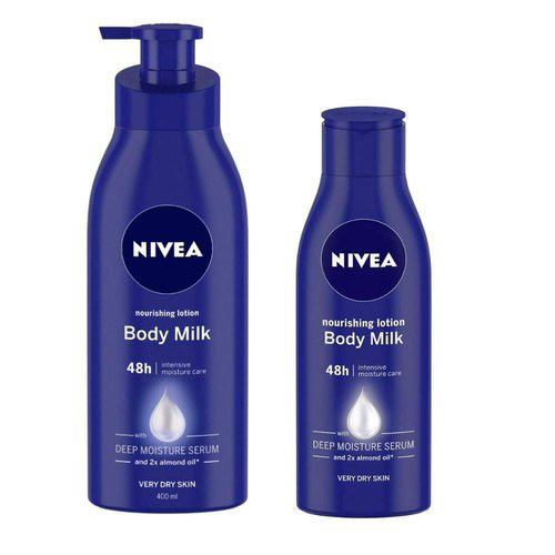 Nivea Nourishing Lotion Body Milk, 400ml And Nivea Nourishing Lotion Body Milk, 120ml