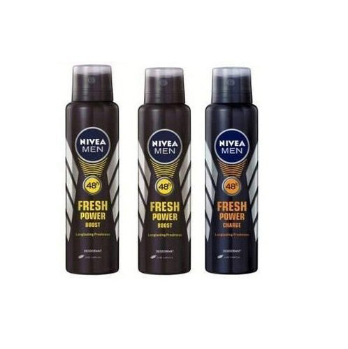 Nivea Men Deodorant Combo Fresh Power Boost,fresh Power Boost,fresh Power Charge 150ml Each