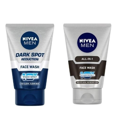 Nivea Men Face Wash All-in-one 10x 100ml And Nivea Men Face Wash Dark Spot Reduction 100g